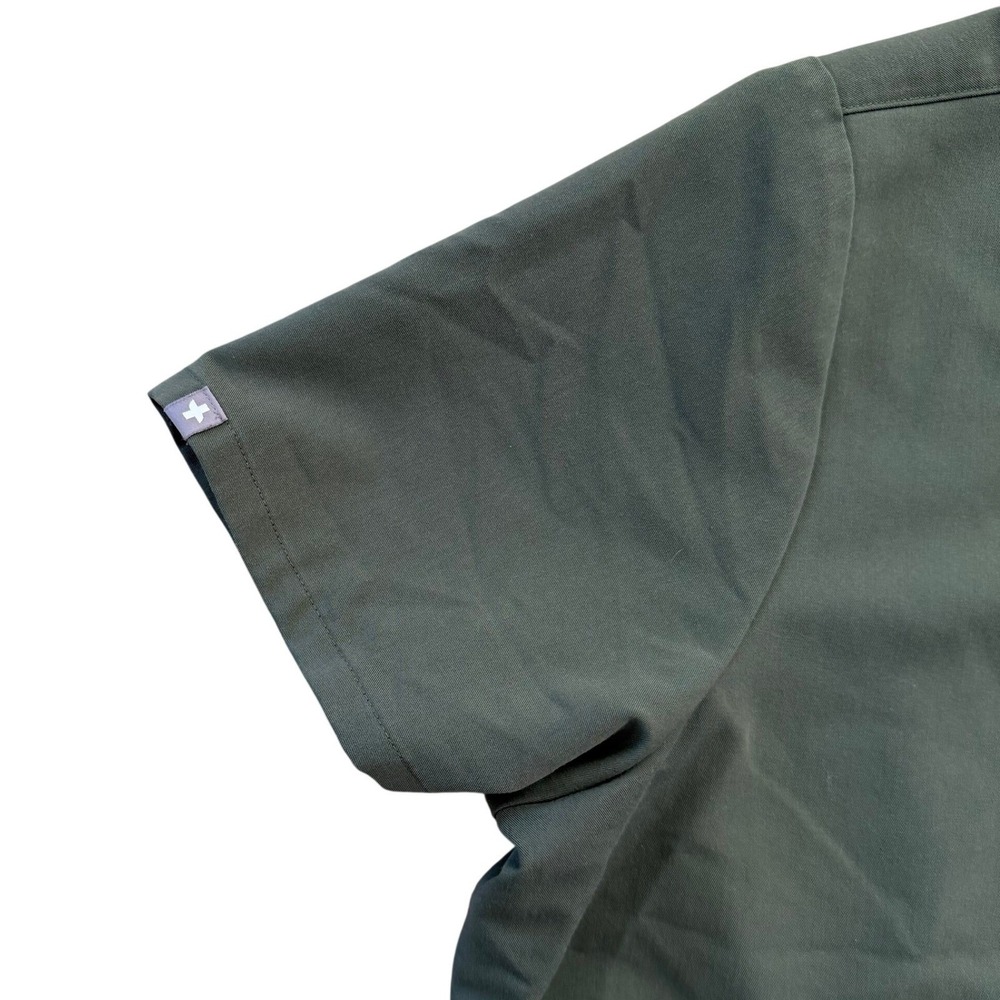 FIGS Technical Collection Casma V-Neck Scrub Top Olive Green Women XXL 1000213 - Picture 7 of 8